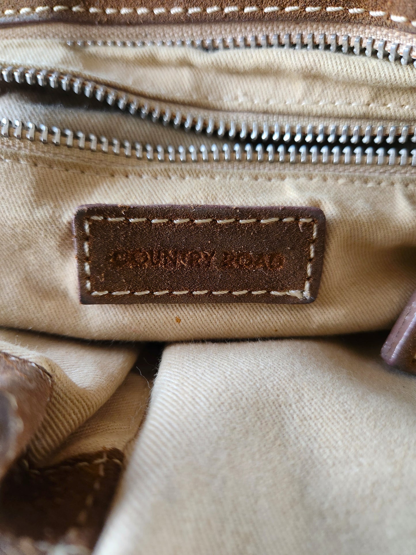 Country Road Suede Leather pre-loved bag