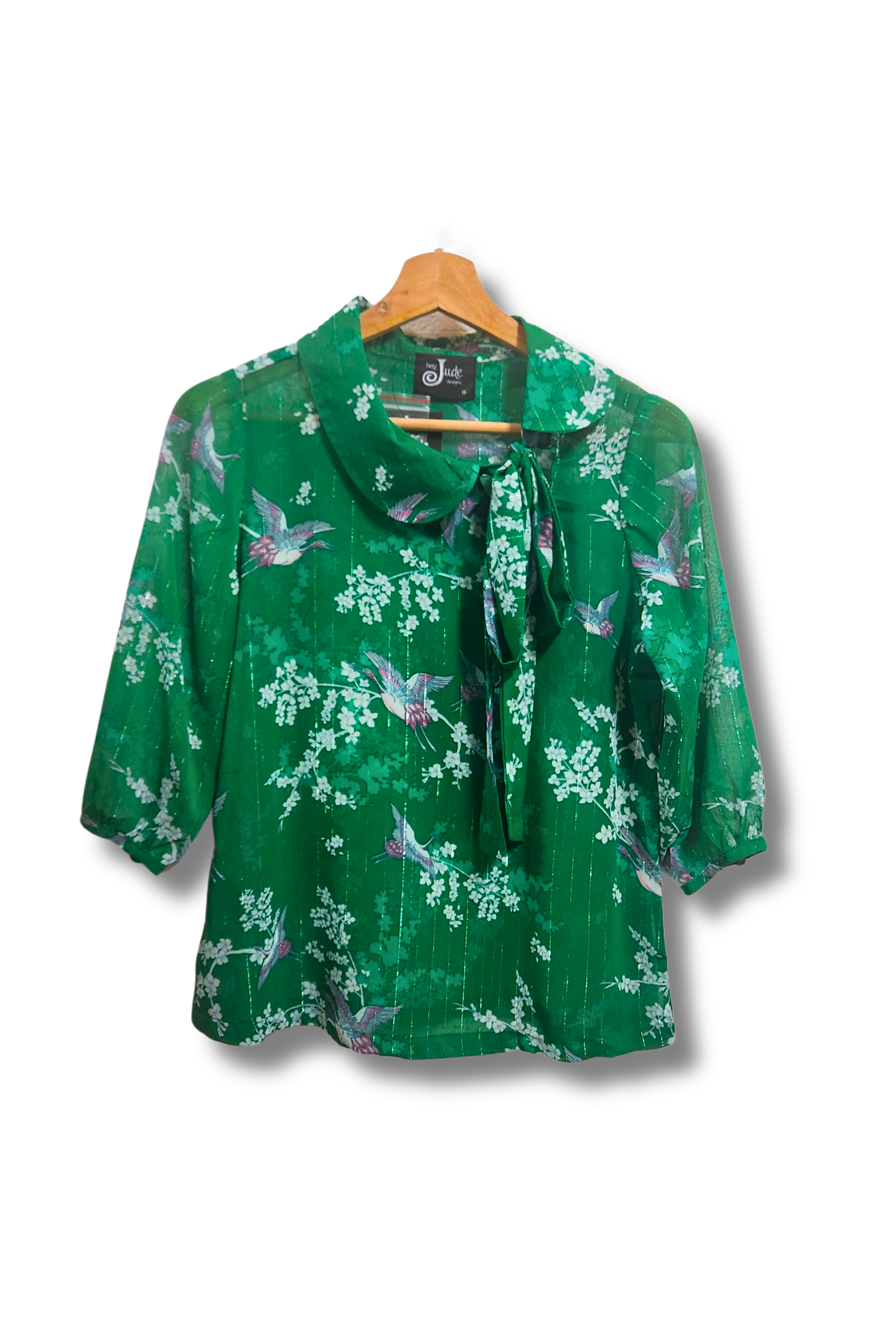 Gladys Blouse // 3/4 sleeve // Green Crane