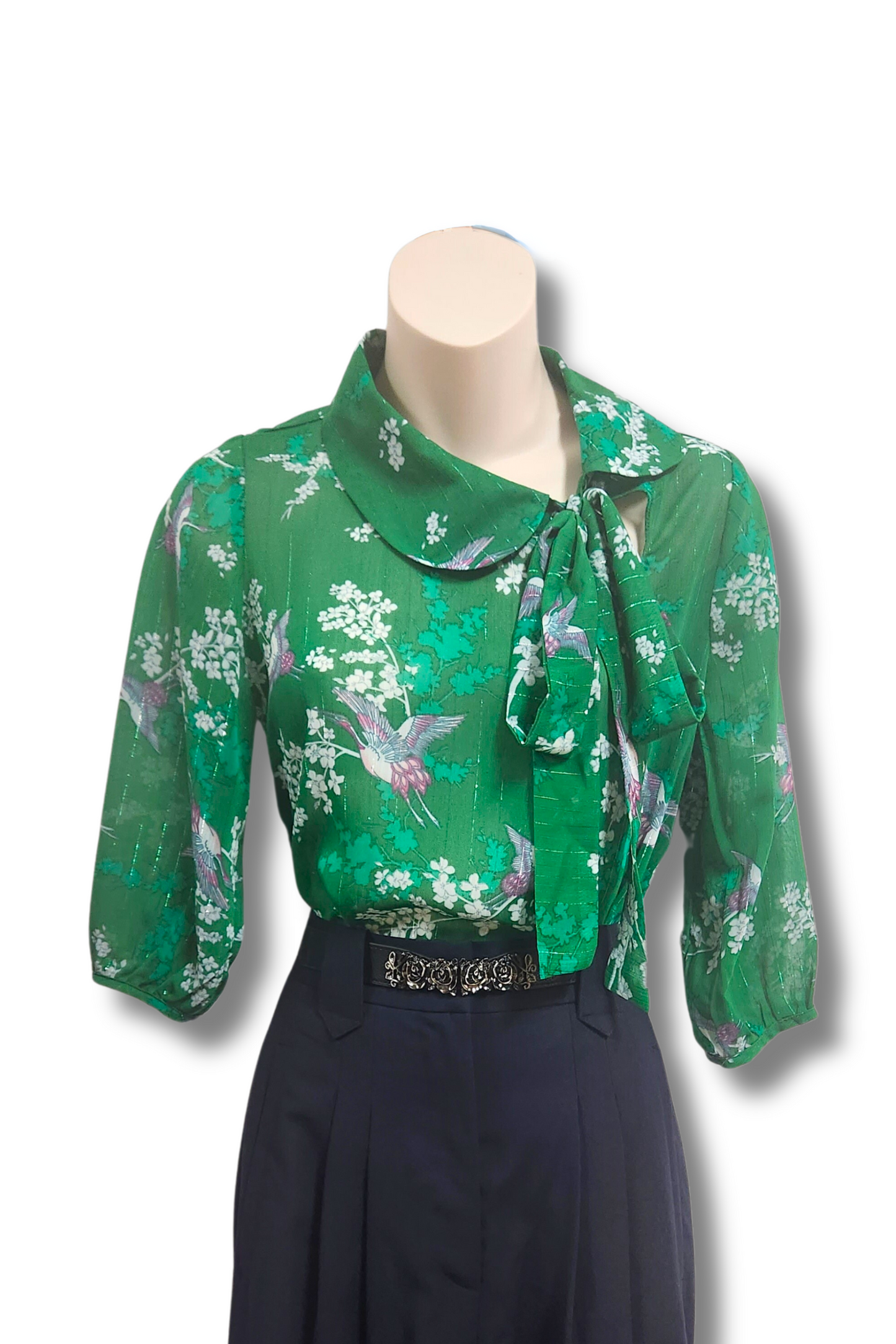 Gladys Blouse // 3/4 sleeve // Green Crane