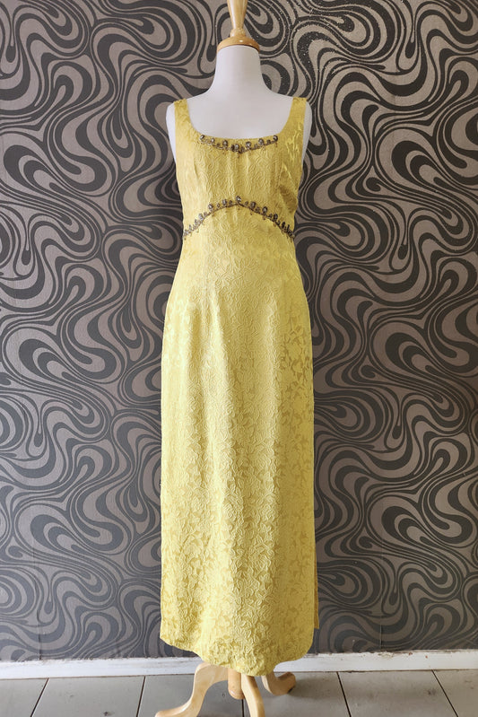 Lemon Evening Gown // Retro 1960's original