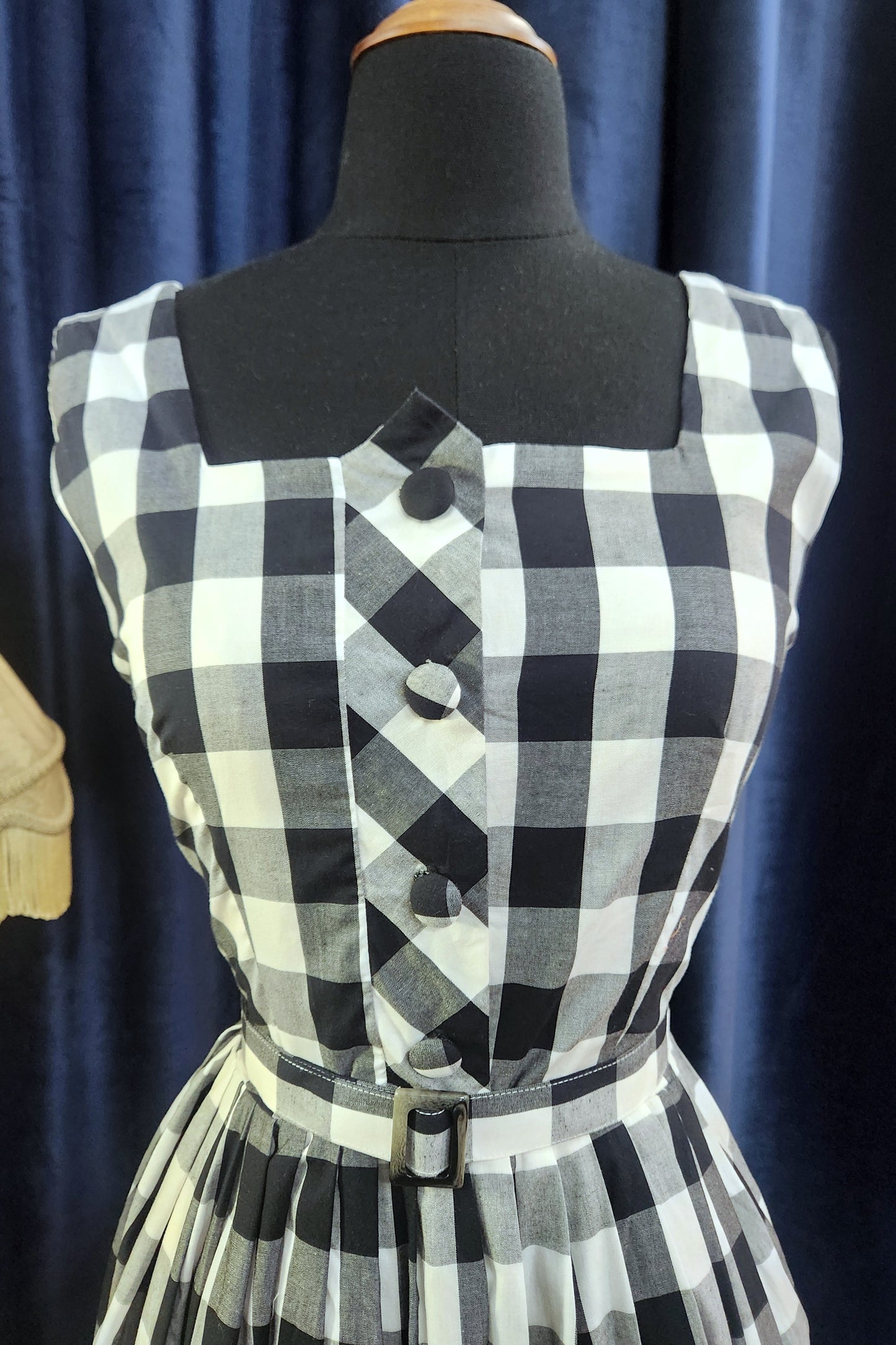 Black n' White Gingham Dress // Sample