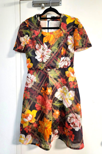 Orange Floral Dress // Retro