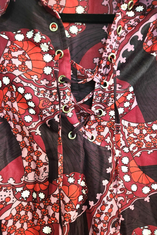 Lace up 60's shift Dress // Retro