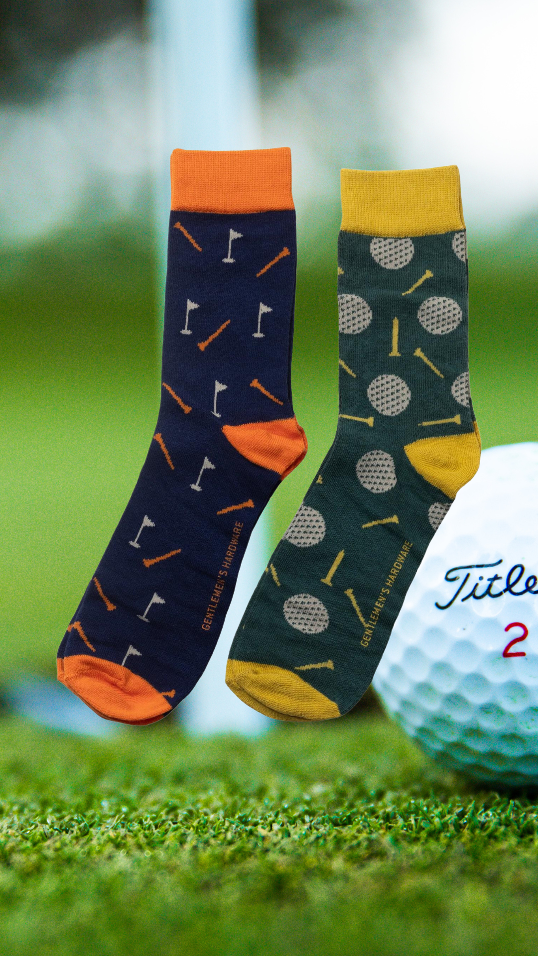 Gentlemen's hardware //Golfer's Socks // Boxed set of 2