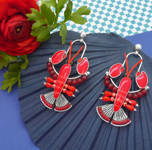 Taratata French Earrings // Mr Lobster // Red