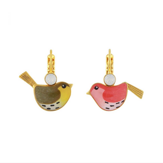 Taratata French Earrings // Pia-Pia // Yellow & Peach