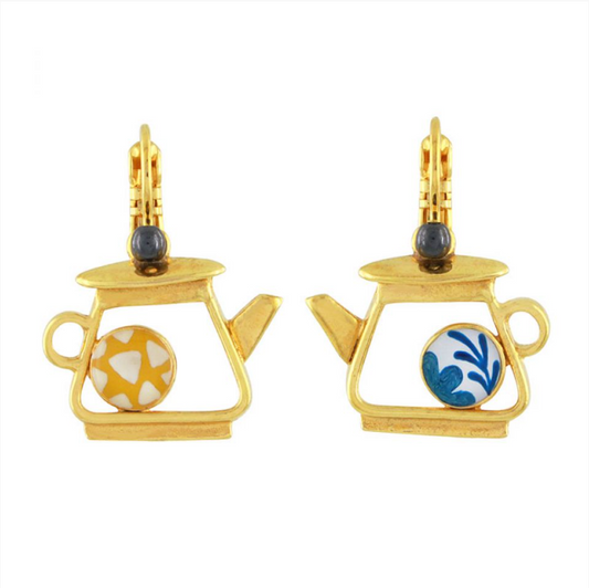 Taratata French Earrings // Cannelle // Yellow & Blue