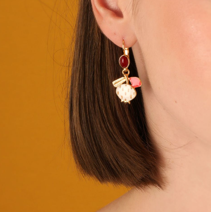 Taratata French Earrings // Orient // Pomegranate