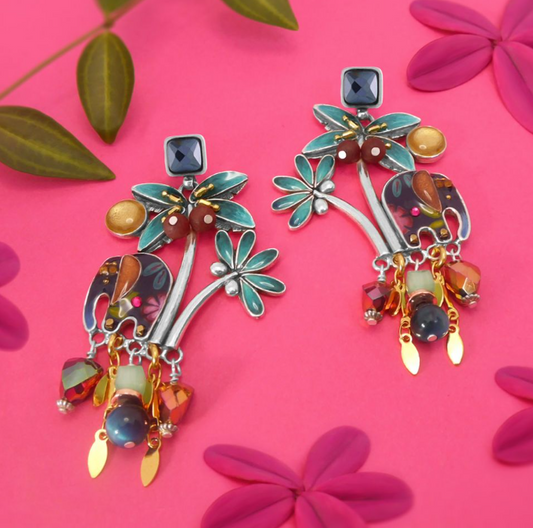 Taratata French earrings // Papong // Palm Trees & elephant