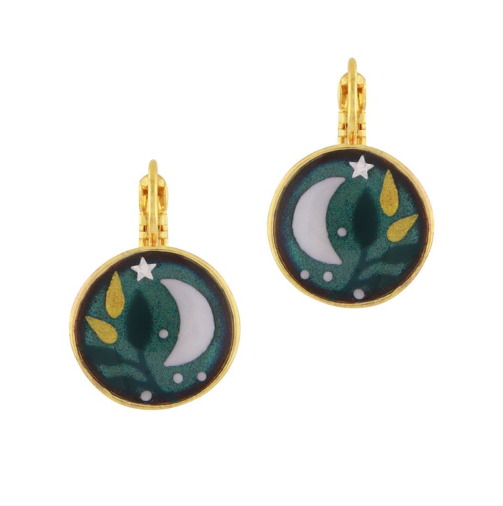 Taratata French lever back earrings //  Fantaisie // Claire de Lune