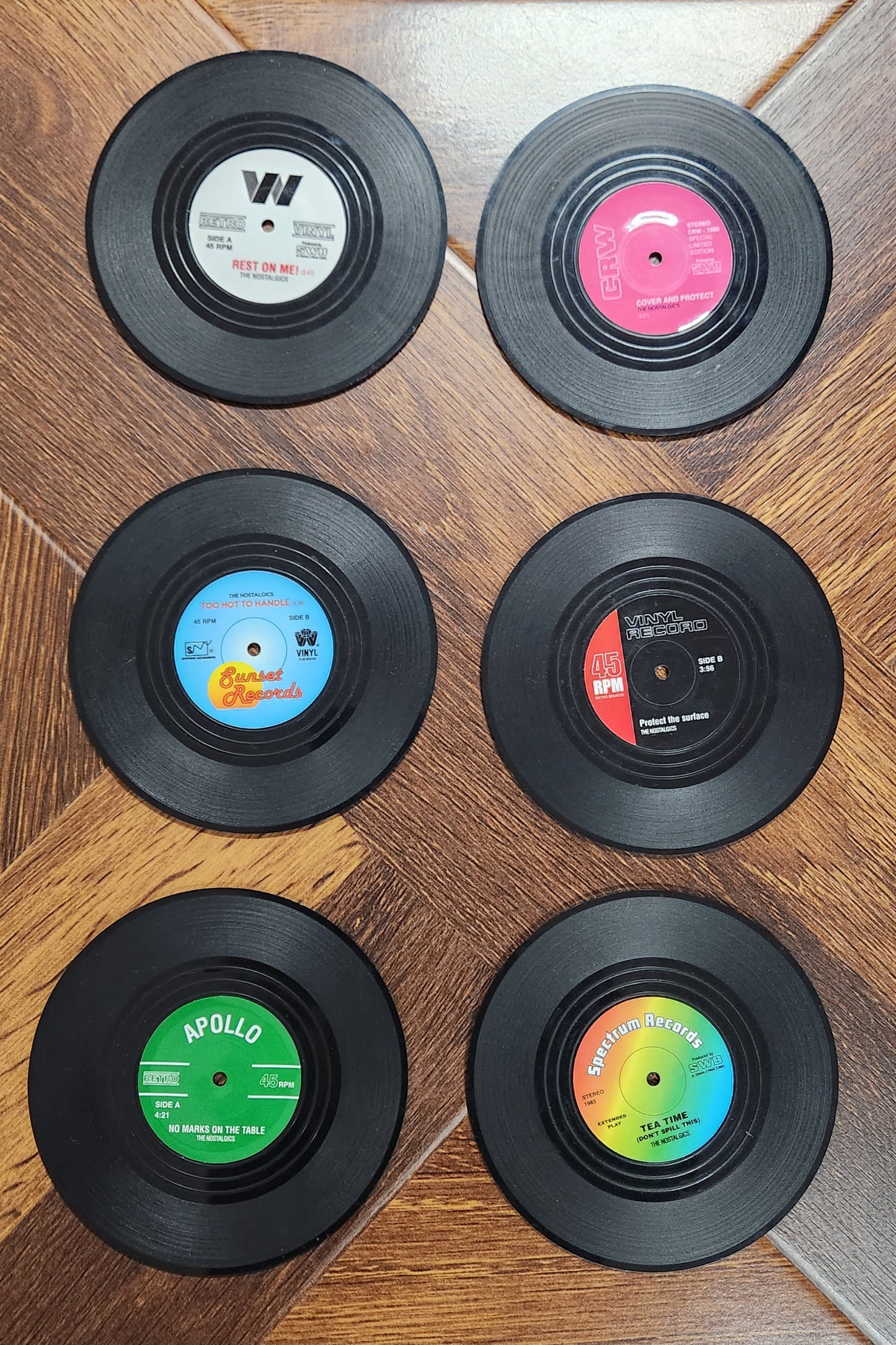 Vinyl Record Coasters // set of 6