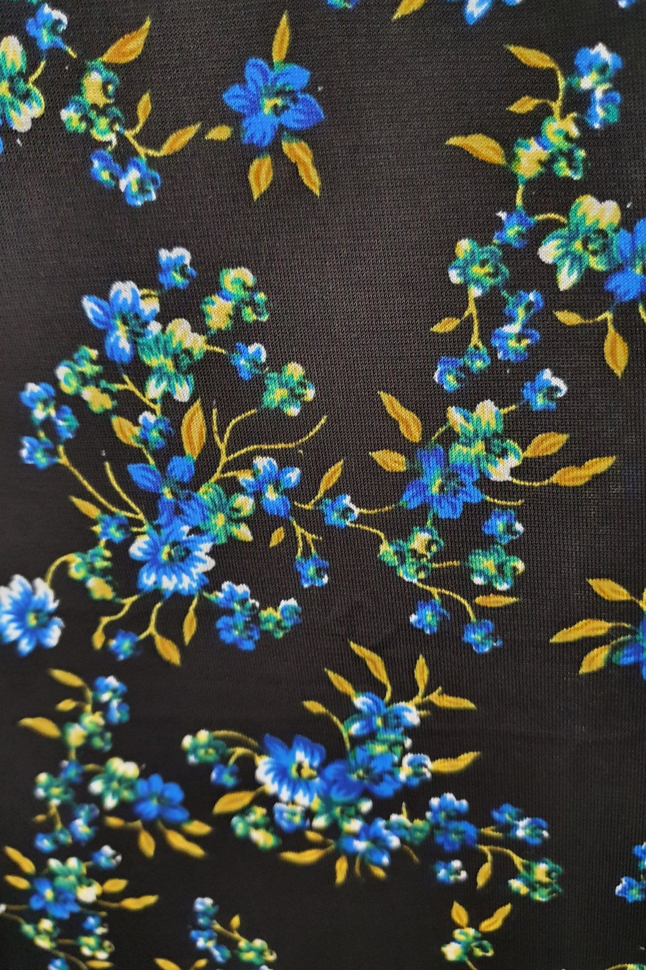 Joni Wrap Dress // 3/4 sleeve // Bright Blue Posy