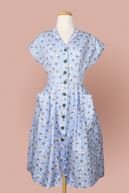 Paulette Dress // Blue Blossom